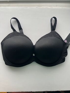 Dreamfit Rich Black‎ Lace Trim Bra 40DD
